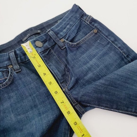 Fidelity Jeans Rev Straight Leg Mid Rise Bowery Dark Blue 24 - Picture 11 of 12